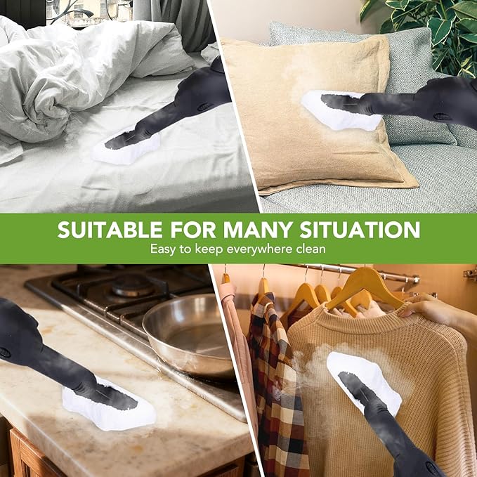 Sgizoku 6+6 Pack Steam Mop Pads Compatible with Waitbird Steam Cleaner STC-EU168-6 Pack Reusable Microfiber Mop Pads + 6 Pack Ironing Cloths Set Replacement (Mop is Not Included)