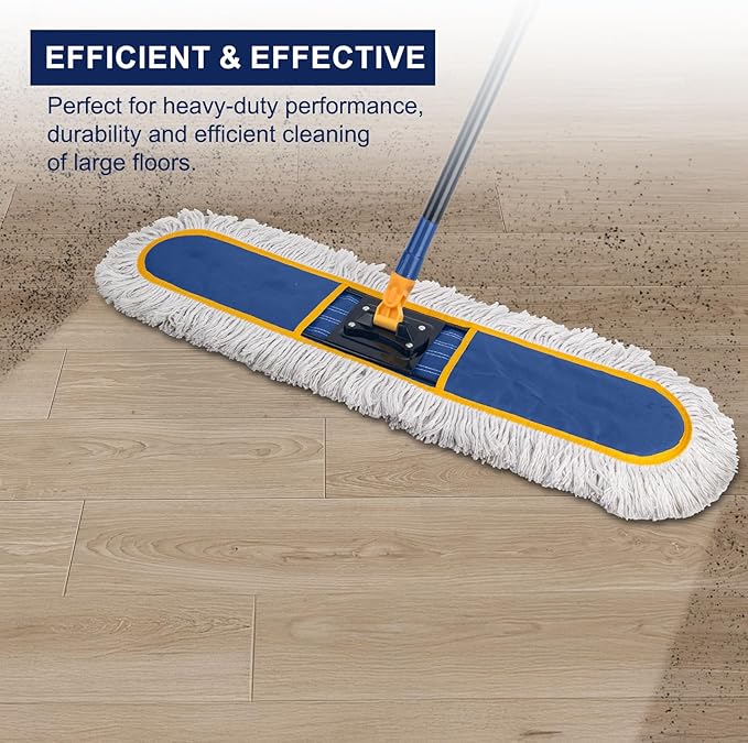 36" Commercial Dust Mop Replacement Heads,2 Pack Reusable Industrial Dust Mop Pads, Washable Cotton Dust Mop Refill for Floor Cleaning & Janitorial Supplies,Only Fits:B0D7MLVMZT,B0DZ2HZD35,B0FHHLCXZ9