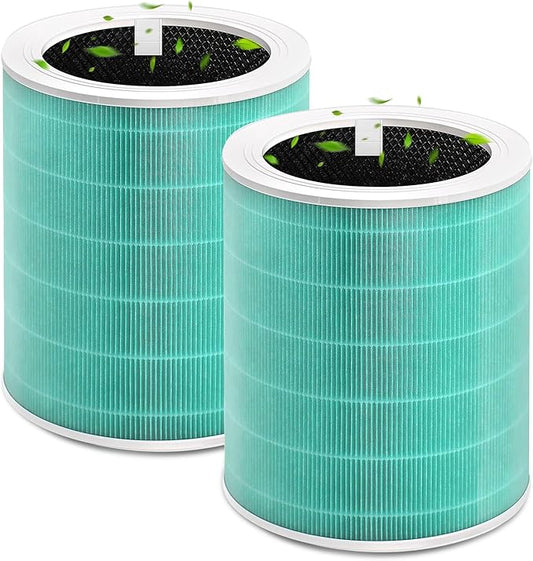 Core 600S Toxin Absorber Replacement Filter Compatible for Levoit Core 600s/Core 600s-P, 3 in 1 Efficient Middle Filter & Activated Carbon Filter,Great for Smoke Odors, Core 600S-RF-TX, 2Pack, Green