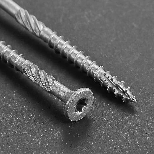 #8 * 1-1/4" 304 Stainless Steel Deck Screws, (3900pcs) 15 lbs.Exterior Wood Screws, Rust Resistant epoxy Coated, Bronze, T20 Star Bit