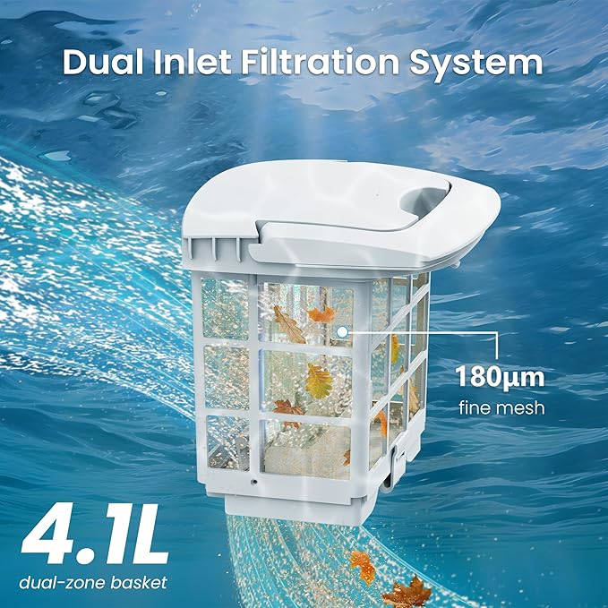 [2026 Version] Hydro3 Cordless Robotic Pool Cleaner, Automatic Pool Vacuum for Inground and Above Ground Pools, Lasts 200 Mins, Floor/Wall/Waterline Cleaning, Dual Inlet, Self-Parking [Green]