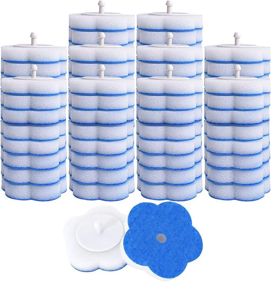 Toilet Bowl Wand Refills 80 Pcs Disposable Toilet Brush Cleaning Sponges Heads Not Compatible with Other Wand