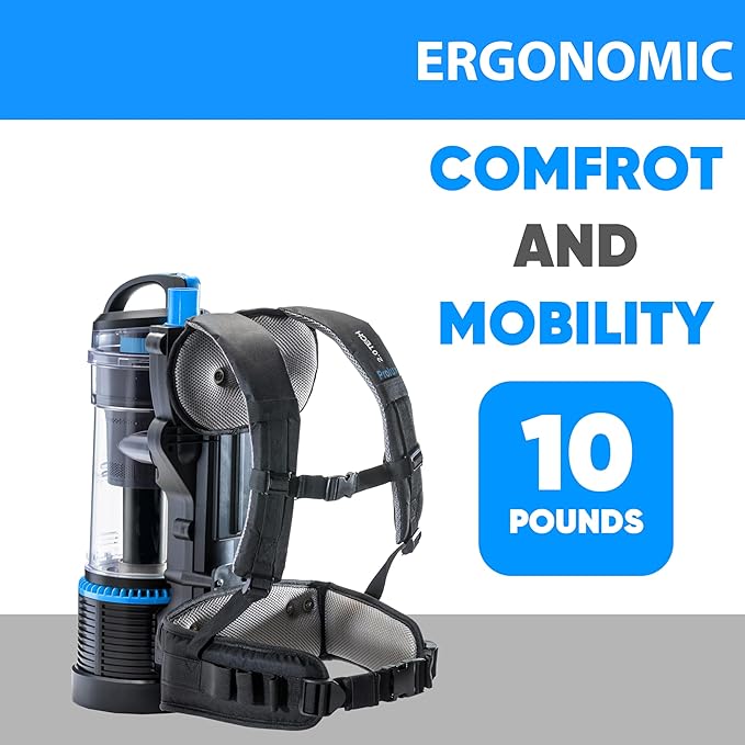 Prolux 2.0 Cordless Battery Bagless Backpack Vacuum Cleaner, Dual HEPA Shield Filtration, Tool Accessory Kit