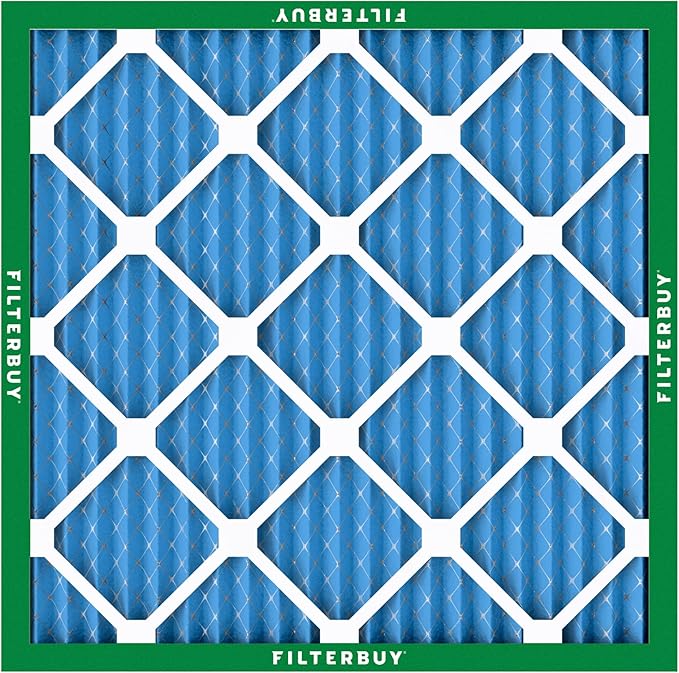 Filterbuy 20x20x1 Air Filter MERV 13 Optimal Smoke & Allergy Defense (6-Pack), Electrostatic Pleated HVAC AC Furnace Filters Replacement, Made in USA (Actual Size: 19.50 x 19.50 x 0.75)