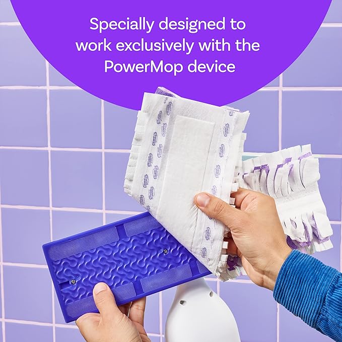 Swiffer Power Mop Refill Pack, Floor Cleaner for Mopping Tile, Vinyl, Laminate, Wood in Home, Bathroom, Kitchen, All Purpose Multi-Surface Cleaning, 5 Pads + 1 Lavender Solution (Pack of 2)