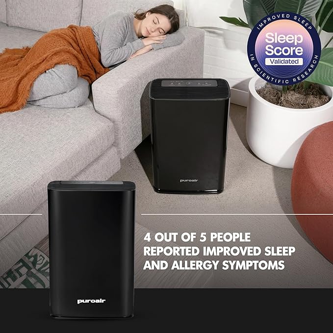 PuroAir 400 HEPA Air Purifier for Home Large Rooms - Covers 2,000 Sq Ft - Filters Up To 99.9% of Pollutants, Smoke, Pollen, Dust, and VOCs - Quiet HEPA Air Filter - Air Purifiers for Bedroom