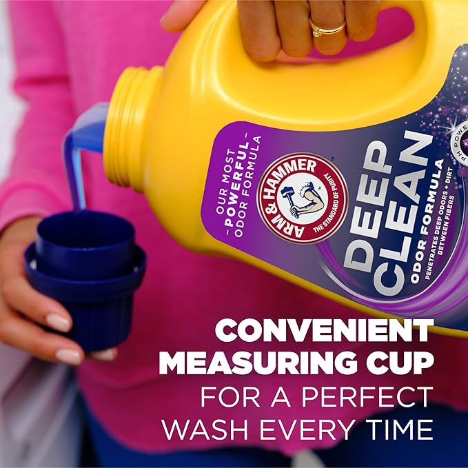 ARM & HAMMER Deep Clean Odor Formula, Liquid Laundry Detergent, 102 fl oz, 68 Loads
