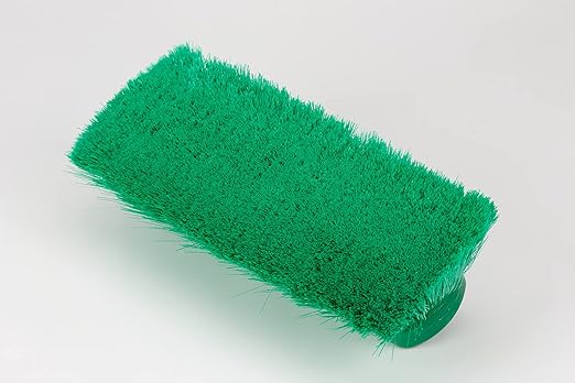 SPARTA 41278EC09 Flo-Thru Plastic Wall Scrub Brush, Equipment Brush With Soft Nylex Bristles For Industrial Kitchens, Hospitals, Commercial Cleaning, 4 Inches, Green, (Pack of 12)
