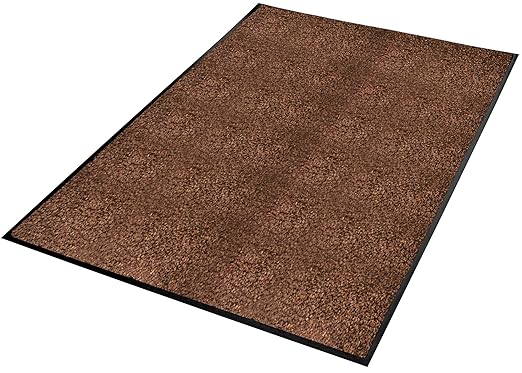 Guardian Floor Protection 94021850 Platinum Series Indoor Wiper Floor Mat, Rubber with Nylon Carpet, 2' Length, 18' Width,, Brown
