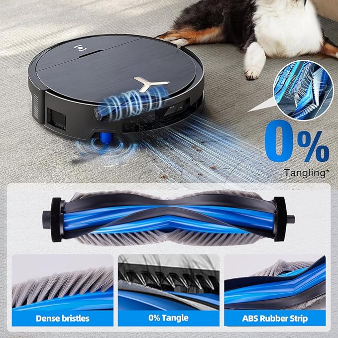 22 Pack Accessories Kit for ECOVACS DEEBOT X9 PRO Omni / X9 PRO Robot Vacuum, Replacement 2 Anti Tangle Main Brush 2 Roller Mop 6 Dust Bags 6 Sidebrush 4 Filter 1 Cleaning Brush 1 Screwdriver