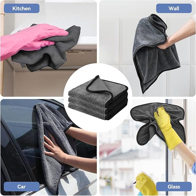 Shiny Wipes Shower Cleaning Cloth - 1pcs Super Absorbent Microfiber Bath Towels for Effortless Cleaning of Windows, Bathroom, Car & Home Toilet - Must-Have!(23.6x35.4in)
