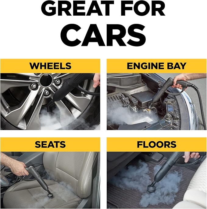 Wagner Spraytech C900054 905e AutoRight Multi-Purpose Steam Cleaner, 12 Accessories Included, Power Steamer for cleaning, Color May Vary