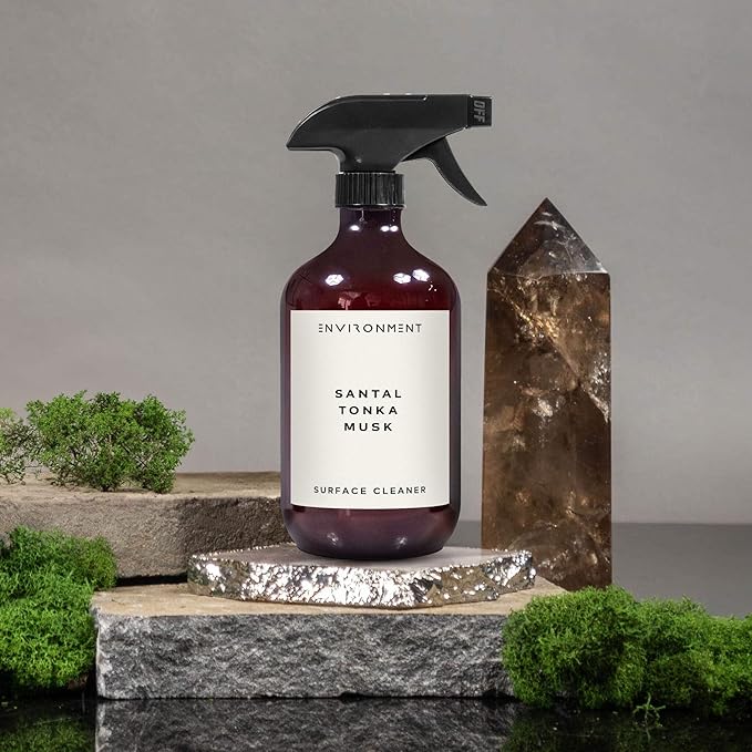 ENVIRONMENT Inspired by 5-Star Resort 1HT Surface Cleaner, 16oz Luxury Surface Cleaner (Santal | Tonka | Musk) Home Essentials, Scented Cleaning Products, Vegan & Cruelty-Free