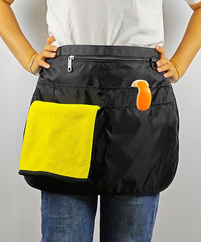 Waterproof Cleaning Apron with 7 Pockets, Cleaning Supplies for Housekeeping, Lightweight and Durable Maid Apron