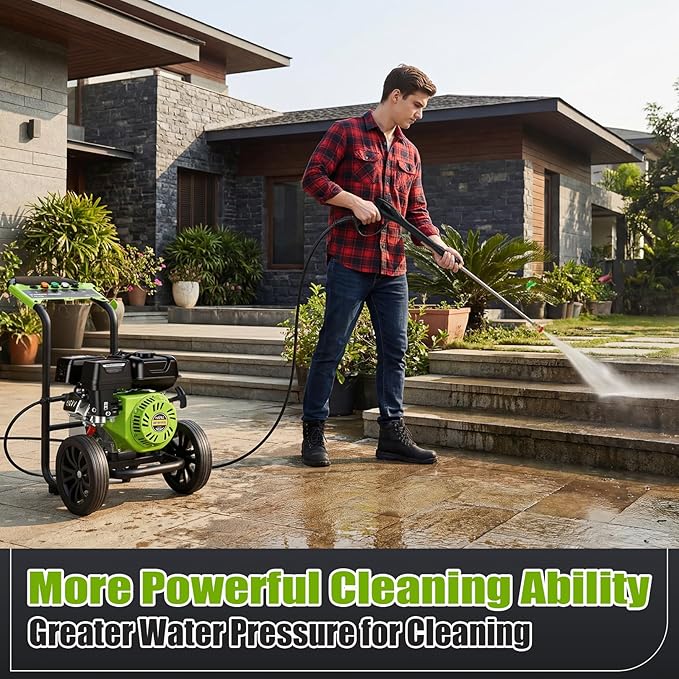 Gas Powered Pressure Washer 4200 PSI Gas Power Washer 4.0 GPM 209CC Commercial High Pressure Washer, with Spray Gun and Extension Wand, 5 Quick Connect Nozzles, Copper Pump,EPA/CARB/ETL