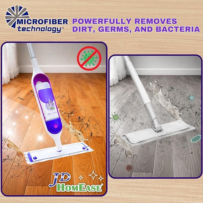 24 Pack Microfiber Disposable Pads for Swiffer PowerMop Multi-Surface Mopping Pad Refills, Deep Clean Replacement