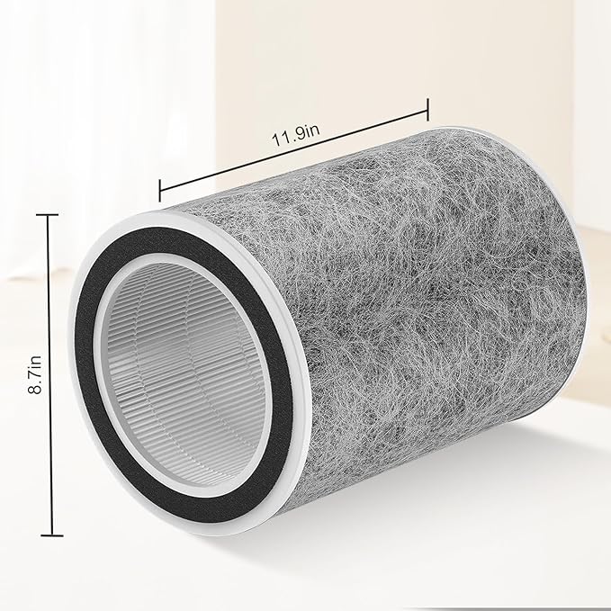 HP302/HP301/HP201 Replacement Filter and 6 Pre-filters Compatible with Shark HP202/HP230/HP231/UA205/AP1000/HC501/HC502, Absorb 99.97% Particulate, Compare Part#: HE2FKBASMB/HE2FKBAS/HE2FKPRO/HE2FKPET
