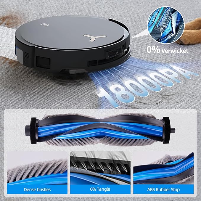 21 Pack Accessories Kit for ECOVACS DEEBOT X8 PRO OMNI / X8 OMNI Robot Vacuum, Replacement Parts 2 Anti Tangle Main Brush 2 Roller Mop 6 Dust Bags 6 Sidebrush 4 Filter 1 Cleaning Brush