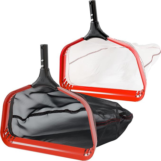 ProTuff PRO Ultimate Silt & Leaf Rake Bundle - 490 Promise Unlimited & Unconditional Replacements - 2-Items: 23" Medium & 17" Fine Mesh Pool Cleaner for Sand, Silt, Pollen, Leaves & Twigs