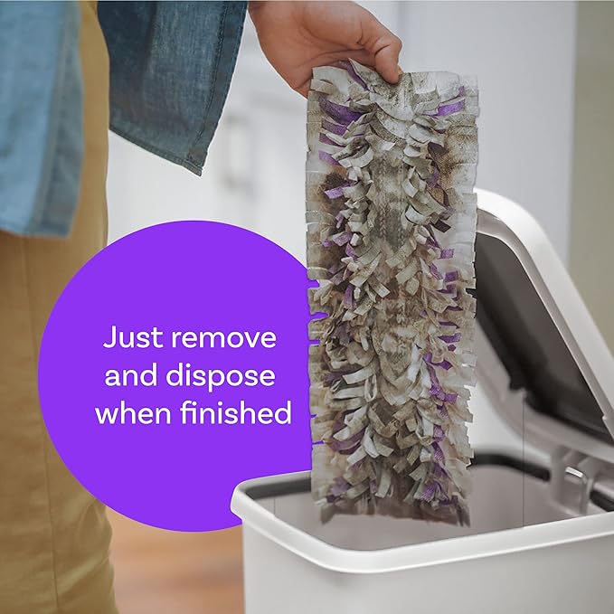 Swiffer Power Mop Refill Pack, Floor Cleaner for Mopping Tile, Vinyl, Laminate, Wood in Home, Bathroom, Kitchen, All Purpose Multi-Surface Cleaning, 5 Pads + 1 Lavender Solution (Pack of 2)