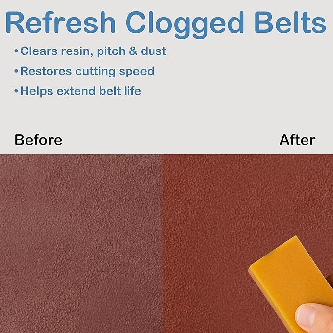 With Cleaning Stick | 8 x 19 Inch Sanding Belts, Assorted 40/60/80/100/120 Grit (10 Pack), EZ-8 Drum Sander Compatible, Aluminum Oxide Sandpaper for Hardwood Floor Sanding