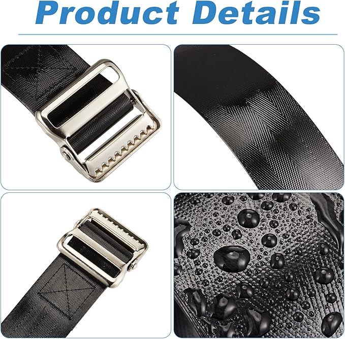 2 Pieces Vinyl Gait Belt Transfer Belt for Seniors 60 Inch Assist Device Gait Belt Safety Occupational Physical Therapy Gate Belt with Metal Buckle Handles for Elderly Pediatric Caregiver Nurse