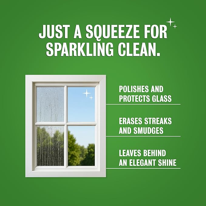 Rebel Green Sparkling Glass Spray - Streak-Free Natural Glass Cleaner for Windows, Mirrors, and Surfaces - Peppermint & Lemon Scent - 80 oz - 2 Pack