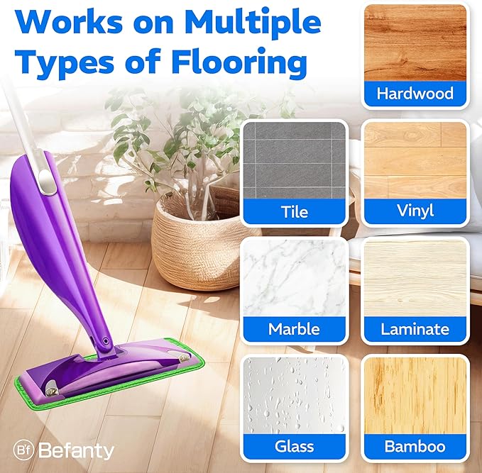 2 Pack Reusable Mop Pads, Compatible with Wet Jet, Wet Pads Refill for WetJet, Microfiber Cloths for Hardwood Floors Cleaning, Machine Washable Mop Pads, Wet Dry Use