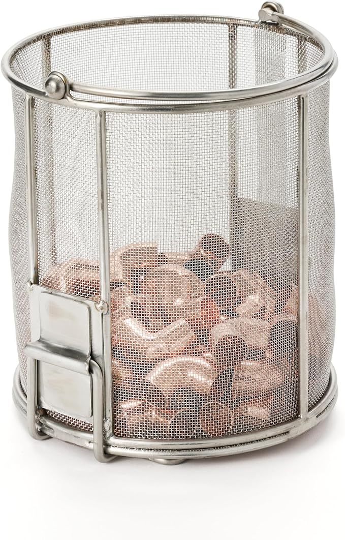 Dip N’ Drain – Stainless Steel Part Cleaning Strainer Basket for 2-Gallon Buckets (Bucket Not Included) | 1/32″ Mesh, Swing Handle, Great for Mechanics, Auto Parts, Garage, Shop & Home Cleaning