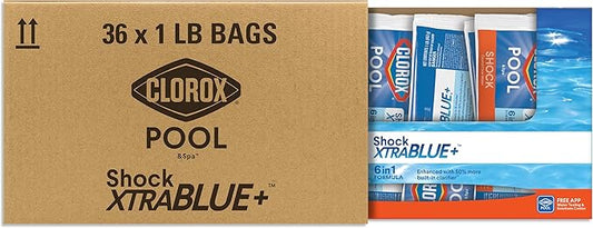 Clorox® Pool&Spa™ Shock XTRABLUE® Plus, Kills Bacteria & Algae in Swimming Pools, Swim-Ready in 15 Minutes, (36-Pack)