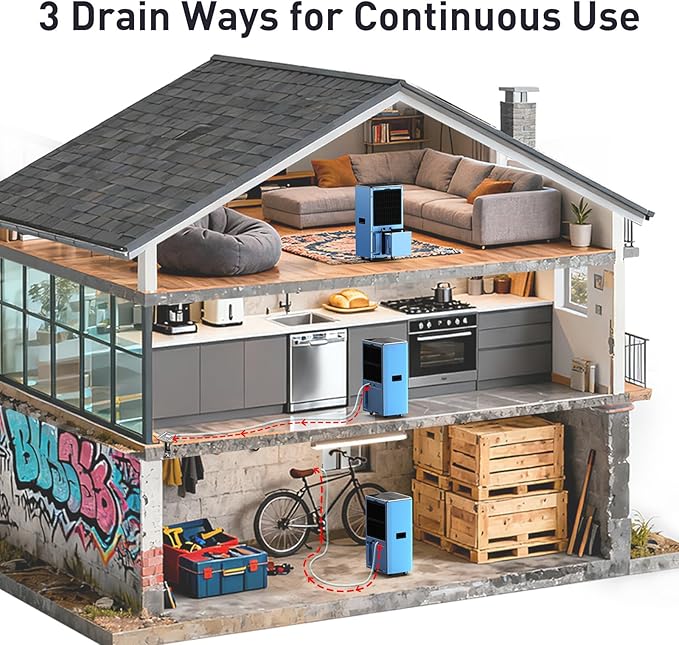 120 Pints Dehumidifier with Pump and Drain Hose for Commercial and Industrial Large Room, Basements, Storages, Warehouses, Auto Defrost, LGR Tech, 5 Years Limited Warranty