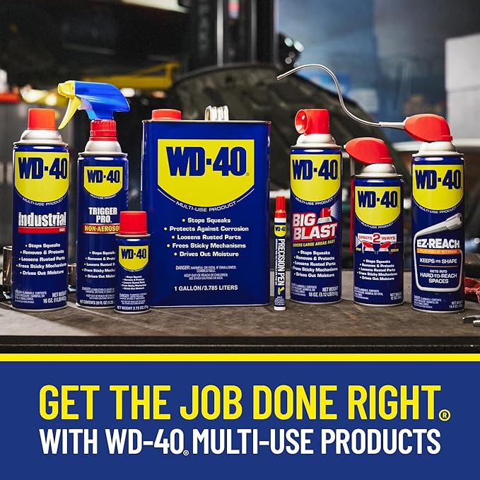 WD-40 Original Formula, Multi-Use Product with Smart Straw Sprays 2 Ways, 14.4 OZ [2-Pack]