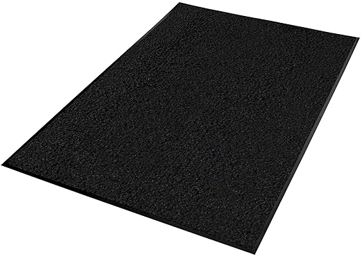 Guardian Platinum Series Indoor Wiper Floor Mat, Rubber with Nylon Carpet, 5'x20', Black