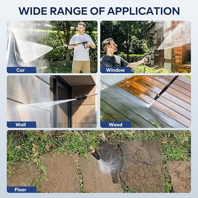 Turbo Nozzle Pressure Washer, 4000 PSI Pressure Washer Tips Rotating Turbo Nozzle, 1/4" Quick Connect Pressure Washer Replacement for Cleaning Concrete, Brick Surface (4.0 GPM)