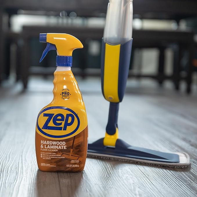 Zep Hardwood and Laminate Floor Cleaner - 32 oz (Case of 12) - ZUHLF32 - Removes Spots, Stains and Scuffs. Cleans and Restores Shine