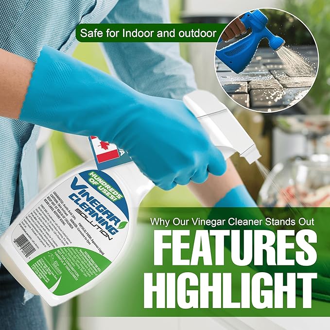 Eco Solutions Vinegar Cleaning Solution - multipurpose cleaning vinegar for home, outdoors & automotive, 20% vinegar concentrate (5.3 Gallon (20 Litre))
