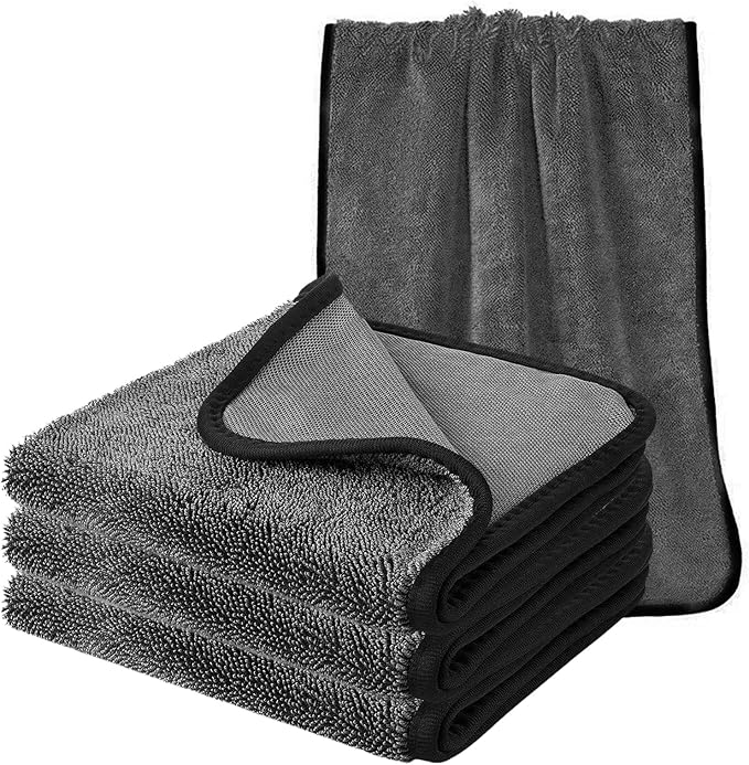 Shiny Wipes Shower Cleaning Cloths - 3pcs Super Absorbent Microfiber Bath Towels for Effortless Cleaning of Windows, Bathroom, Car & Home Toilet - Must-Have!（15.7x23.6in