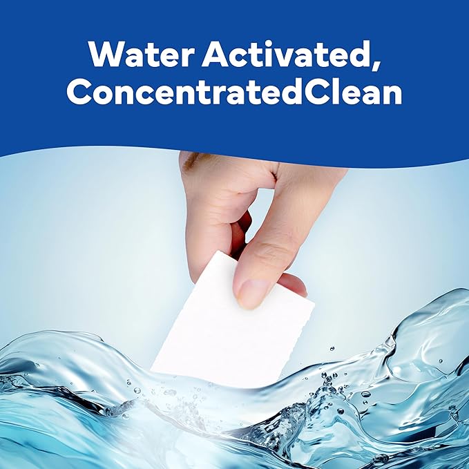 Tru Earth Compact Dry Laundry Detergent - Up to 128 Loads (64 Sheets) - Paraben-Free - Original Eco-Strip Liquidless Detergent, Travel - Fresh Linen | Packaging May Vary