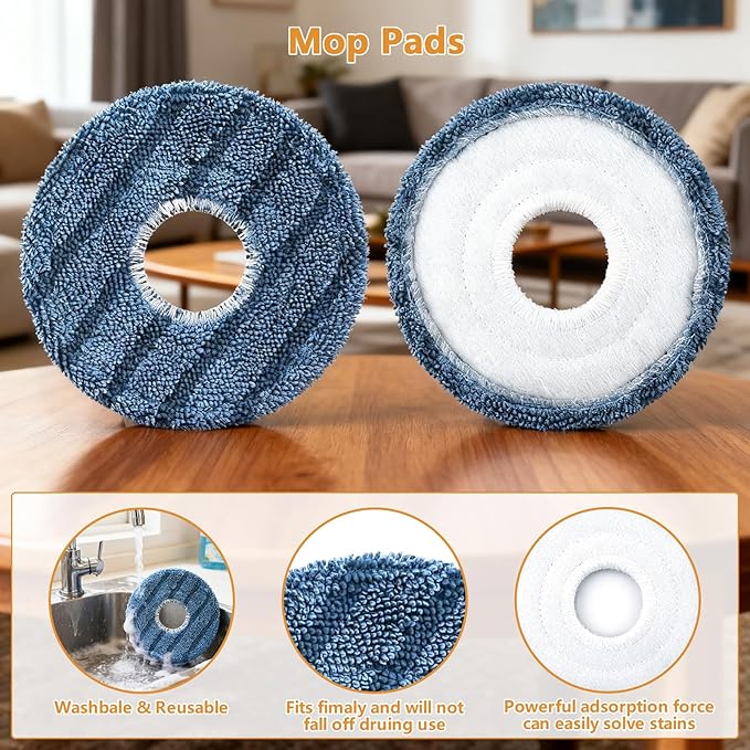 22 Pack Replacement Accessories for eufy Omni C20 Robot Vacuums Parts Kits, 1 Main Brush, 6 Side Brushes, 4 Washable Filters, 5 Dust Bags, 4 Mop Pads, 1 Cleaning Tool and 1 Screwdriver