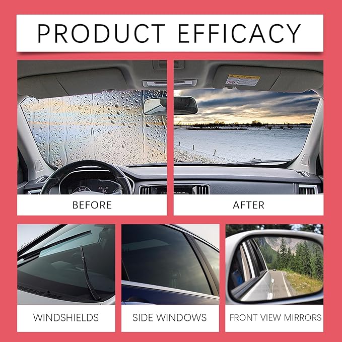 2 Pcs Glass Oil Film Remover for Car,Automotive Glass Cleaner Oil Film Cleaning Brush for Car Windshields,Automotive OilFilm Cleaning Remover,Improve Driving Visibility for Safe Driving