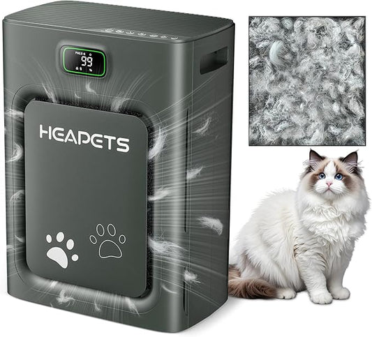 Pet Air Purifier for Home Large Room 2500 sq ft,H13 HEPA Washable Double-Sided Filter,Air Cleaner for Pet Hair Dander Odor Allergies Pollutant Smoke Dust,PM2.5 Air Quality Monitor,Auto Mode,P358 Black