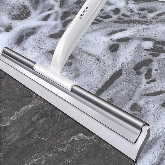 JOYBOS Rubber Floor Squeegee for Smooth Surface Concrete Floor, Tile Floor, Heavy Duty Garage Shower Floor Squeegee Broom for Removing Water, Commercial Scrubber Mop with Adjustable Long Handle (XL)