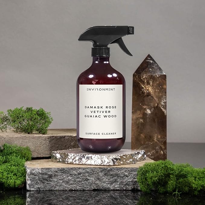 ENVIRONMENT Inspired by 5-Star Resort FMT Surface Cleaner, 16oz Luxury Surface Cleaner (Damask Rose | Vetiver | Guaiac Wood) Home Essentials, Scented Cleaning Products, Vegan & Cruelty-Free