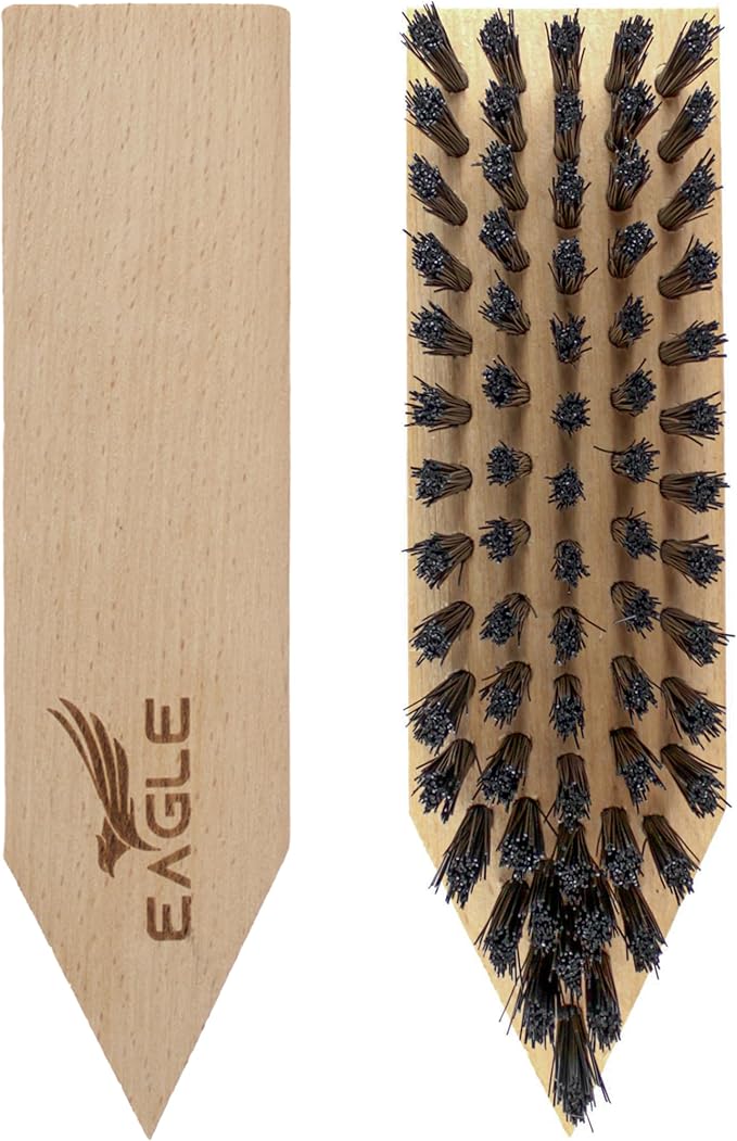 Heavy-Duty Boot & Cleat Brush – Tough Bristle Scrubber for Muddy Boots, Football Cleats & Golf Shoes – Rugged Cleaning Tool for Soles, Treads & Outsoles – Wood Handle, Outdoor-Ready