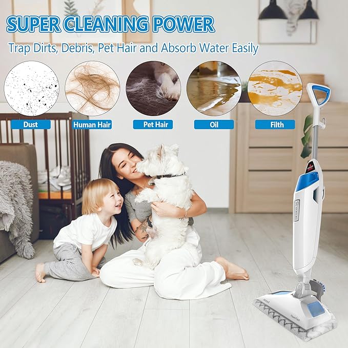 8 Pack Steam Mop Pads for Bissell Powerfresh Steam Mop 1940 1440 1544 1806 2075 Series, Model 19402 19404 19408 19409 1940A 1940F 1940Q 1940T 1940W B0006 B0017, Microfiber Washable, Reusable