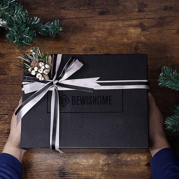 BEWISHOME Glasses Organizer for Men, Sunglasses Organizer, 8-Slot Sunglasses Storage Case with Large Clear Glass Lid, PU Leather Lined Eyewear Display Box