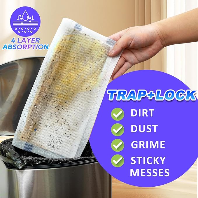 25 Count Wetjet Pads Refills, Disposable Mop Pad Refills Compatible with Swiffer Wet Jet Mops, Thickness, Absorbent for Household Cleaning & Suit All Multi-Surface