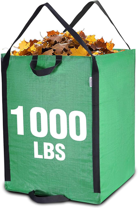 WORKPRO Heavy Duty 72-Gallon Reusable Yard Waste Bags, Self-standing Leaf and Lawn Bags with Reinforced Handles, Garden Waste Bags for Debris, Leaves, Grass, and Outdoor Recycling, Green