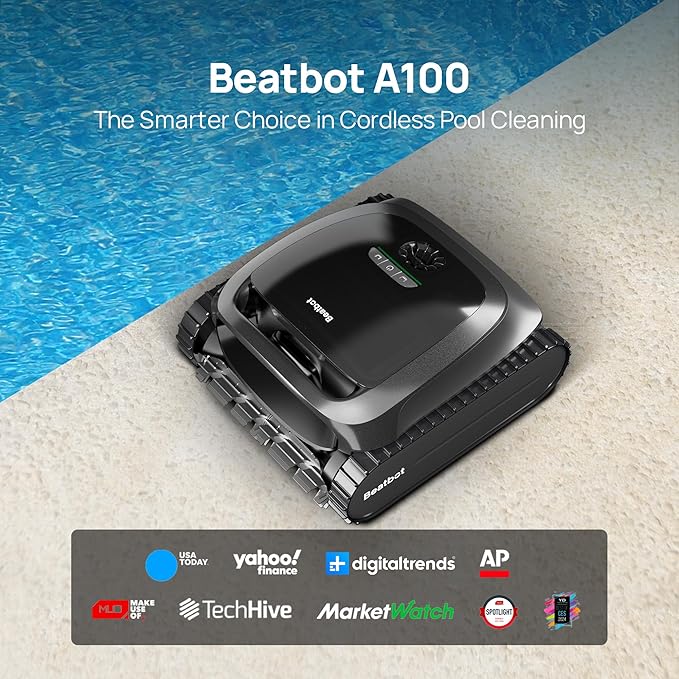Beatbot A100 Cordless Robotic Swimming Pool Cleaning Vacuum, Wireless Charging, APP Controlled