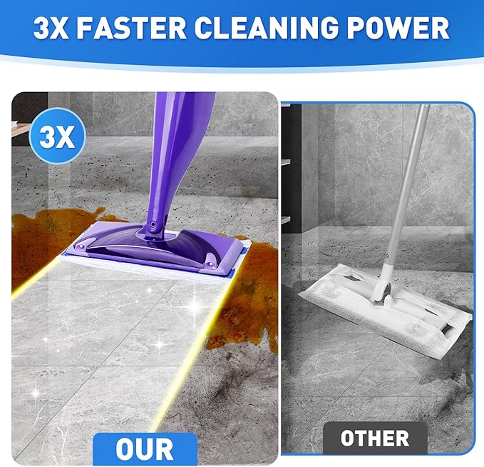 Mop Pads Refills Compatible with Swiffer WetJet Mop, Disposable Mop Pads for Hardwood Floors, Tile, Laminate & Multi-Surface Cleaning, 60 Pack